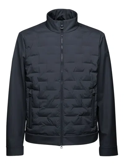 Geox Sapienza Quilted High-neck Jacket In Blue