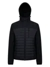 Geox Sapienza Quilted Hooded Jacket In Black