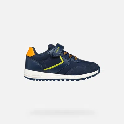 Geox Kids'  Alben Boy In Marineblau/limette