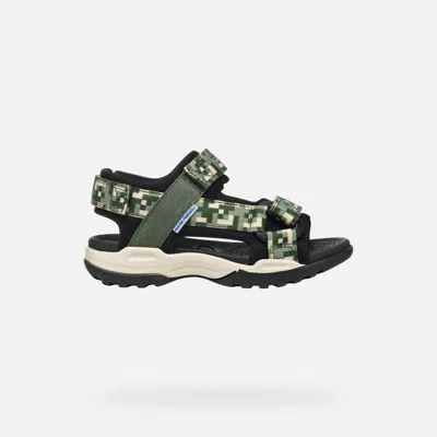 Geox Kids'  Borealis Junior In Dunkelgrün/schwarz