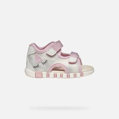 Geox Kids'  Sandal Iupidoo Baby Girl In Silber/rosa