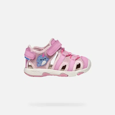 Geox Kids'  Sandal Multy Toddler Girl In Dunkelrosa