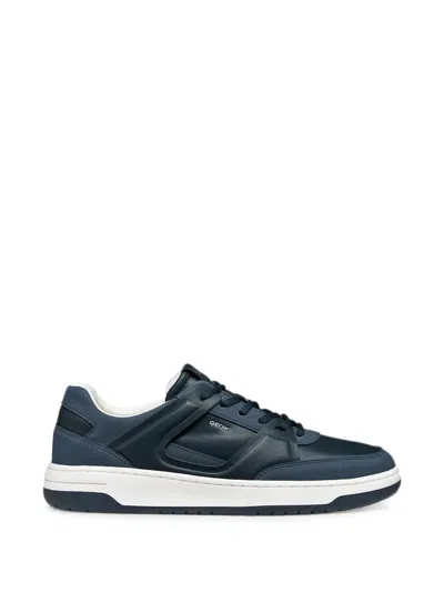 Geox Sedral Court Panelled Sneakers In Blue