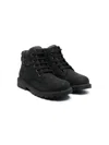 Geox Shaylax Camouflage-print Ankle Boots In Black