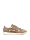 Geox Side-zip Panelled Sneakers In Brown