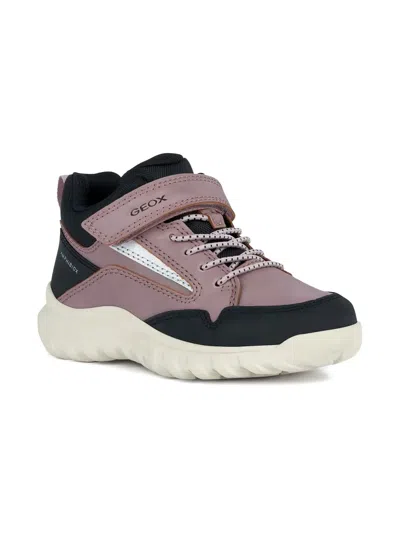 Geox Kids' Simbyos Abx Sneakers In Pink