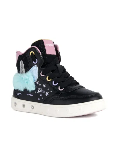 Geox Kids' Skylin Sneakers In Black