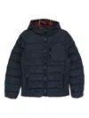 Geox Snake Puffer Jacket In Blue