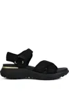 Geox Sorapis Grip Cross-strap Sandals In Black