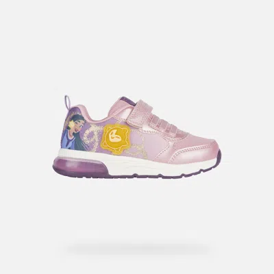 Geox Kids' Spaceclub Girl Pink/light Prune In Pink,light Prune