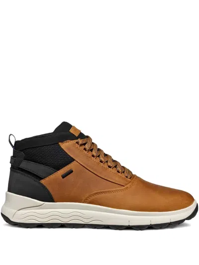 Geox Spherica 4x4 Abx Leather Lace-up Sneakers