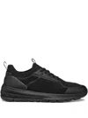 Geox Spherica Actif Knitted Sneakers In Black