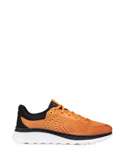 Geox Spherica Actif X1 Lace-up Sneakers In Orange