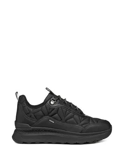 Geox Spherica Actif X2 Abx Quilted Sneakers In Black