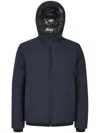 Geox Spherica Hooded Zip-up Jacket In Blue