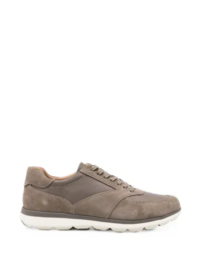 Geox Spherica Ec12 Panelled Sneakers In Neutral