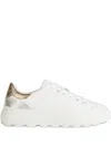 Geox Spherica Ec4.1 Leather Sneakers In White