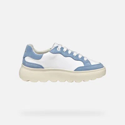 Geox Spherica Ec4.1 Woman White/light Blue In White,light Blue