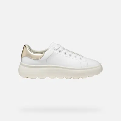 Geox Spherica Ec4.1 Woman White/light Gold In Multi