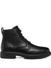Geox Spherica Ec7 Lace-up Leather Boots In Black