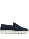 Geox Spherica™ Ecub-1 Penny Suede Loafers In Blue