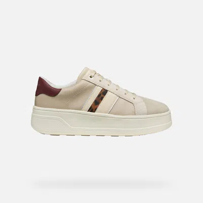 Geox Spherica Ecub-2 Woman Beige/dark Red