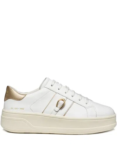 Geox Spherica Ecub Buckle Detail Trainers In White