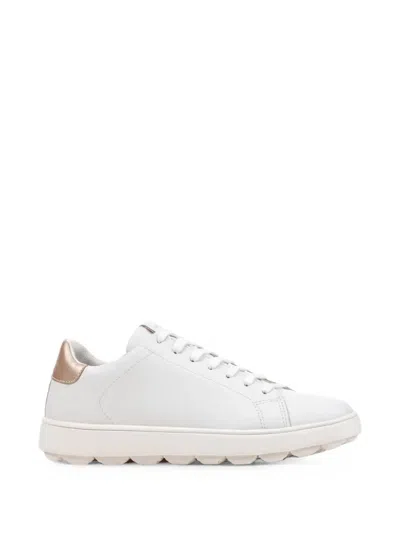 Geox Spherica Ecub-1 Lace-up Sneakers In White