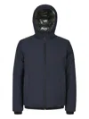 Geox Spherica Hooded Zip-up Jacket In Blue