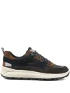 Geox Spherica Lace-up Sneakers In Brown