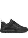 Geox Spherica Leisure Perforated Leather Lace-up Trainers