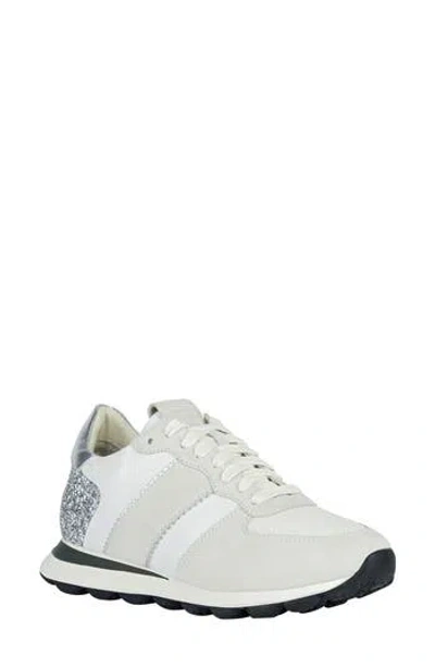 Geox Spherica Low Top Sneaker In White/off White
