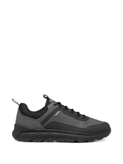 Geox Spherica Panelled Sneakers In Gray