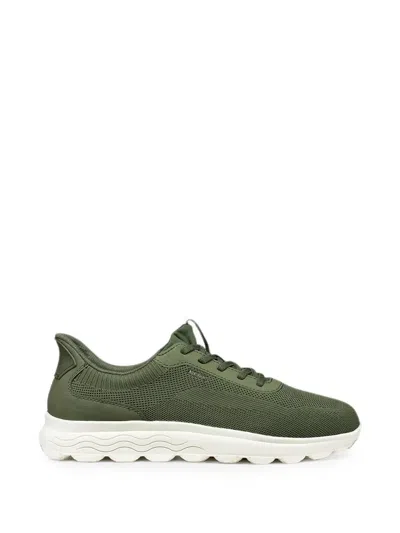 Geox Spherica Plus Lace-up Sneakers In Green