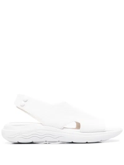 Geox Spherica Sling-back Strap Sandals In Weiss
