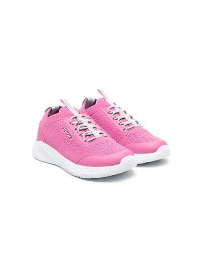 Geox Kids' Sprintye Low-top Sneakers In Pink