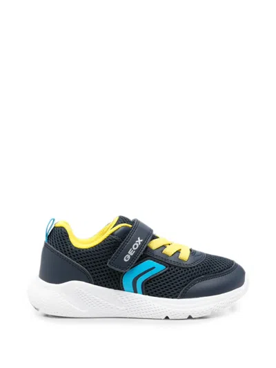 Geox Kids' Sprintye Touch-strap Sneakers In 蓝色