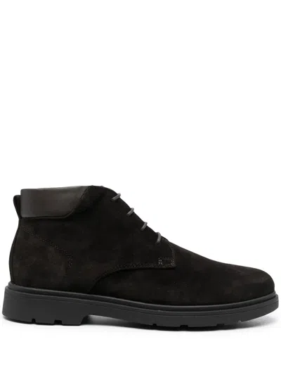 Geox Suede Ankle Boots In Braun