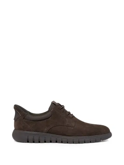 Geox Suede Lace-up Sneakers In Brown