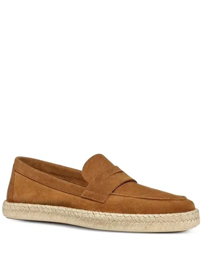 Geox Suede Loafers In Brown