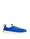 Geox Suede Panel Sneakers In Blue
