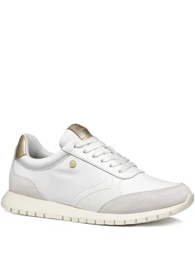 Geox Sukie 2.0 Leather Suede Sneakers In White
