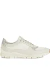 Geox Sukie Mesh-panel Suede Sneakers In White