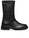 Geox Swelen Lace-up Platform Boots In Black