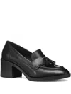 Geox Tassel-detail Block-heel Mules In Black