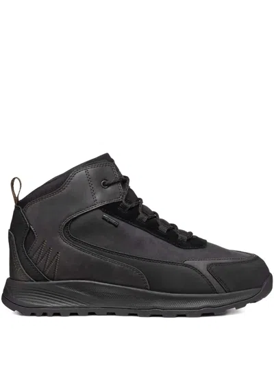 Geox Terrestre B Leather Sneakers In Black