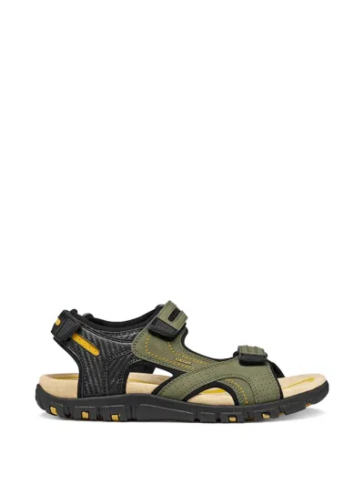 Geox Touch-strap Sandals In Green