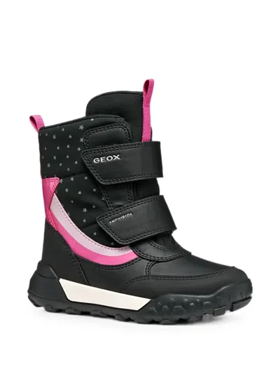 Geox Kids' Trekkyup Abx Touch-strap Boots In Black
