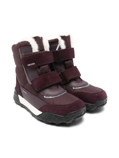 Geox Trekkyup Boots In Burgundy