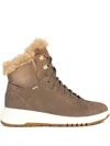 Geox Wasserdichte Stiefeletten Mit Pelzbesatz In Brown